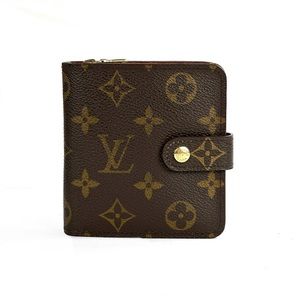 LOUIS VUITTON Monogram Compact Zip Billfold Wallet